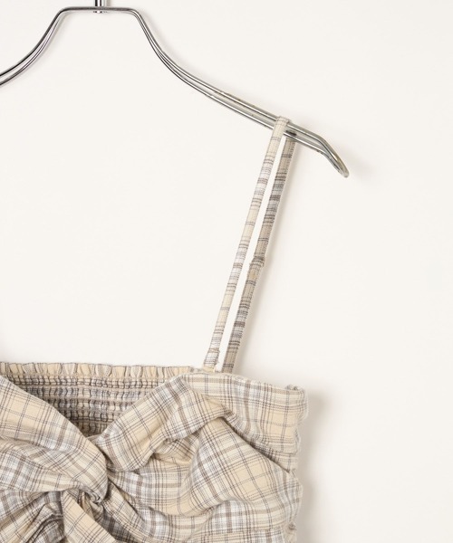 BAYFLOW（ベイフロー）の「Feels FLOWチェックキャミ（キャミソール・レディース・アイボリー/ブラック・FREE）」の16枚目の写真