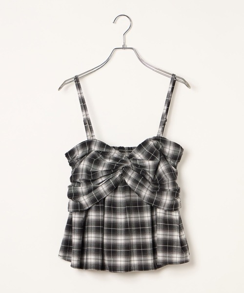 BAYFLOW（ベイフロー）の「Feels FLOWチェックキャミ（キャミソール・レディース・アイボリー/ブラック・FREE）」の11枚目の写真