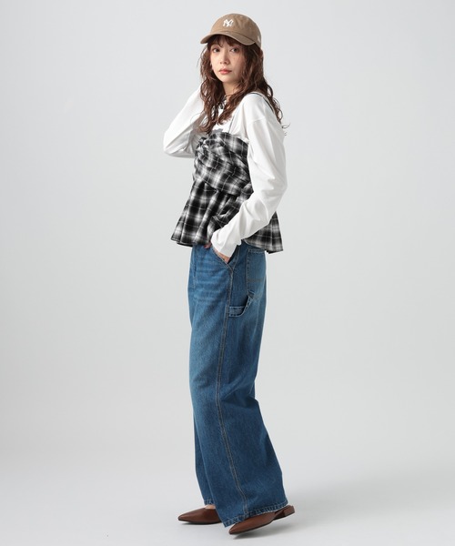 BAYFLOW（ベイフロー）の「Feels FLOWチェックキャミ（キャミソール・レディース・アイボリー/ブラック・FREE）」の5枚目の写真