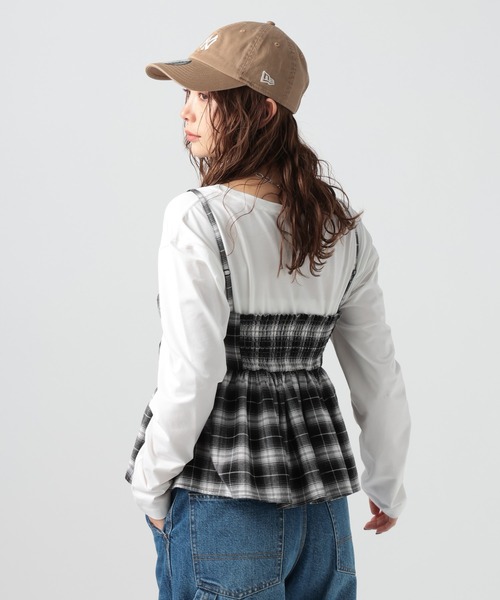 BAYFLOW（ベイフロー）の「Feels FLOWチェックキャミ（キャミソール・レディース・アイボリー/ブラック・FREE）」の10枚目の写真