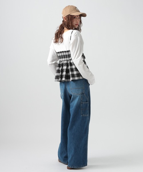 BAYFLOW（ベイフロー）の「Feels FLOWチェックキャミ（キャミソール・レディース・アイボリー/ブラック・FREE）」の6枚目の写真