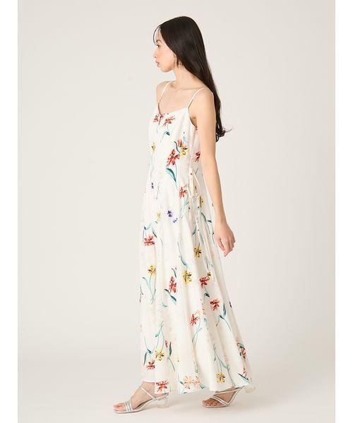 FRAY I.D（フレイアイディー）の「【00サイズあり】ボタニカルアシメパターンキャミワンピース（ワンピース・レディース・ホワイト/イエロー/ネイビー・0/1/00）」の11枚目の写真