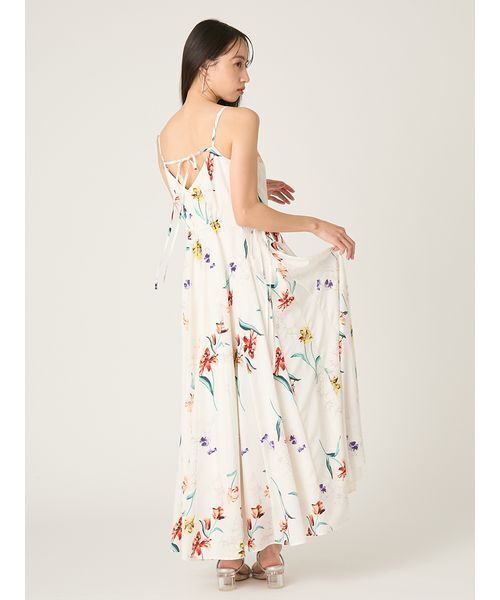 FRAY I.D（フレイアイディー）の「【00サイズあり】ボタニカルアシメパターンキャミワンピース（ワンピース・レディース・ホワイト/イエロー/ネイビー・0/1/00）」の12枚目の写真