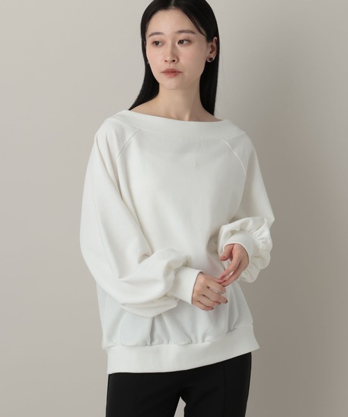 A part by（アパートバイ）の「オフショルルーズスウェット（スウェット・レディース・オフホワイト/ベージュ/チャコールグレー・FREE）」の6枚目の写真