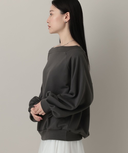 A part by（アパートバイ）の「オフショルルーズスウェット（スウェット・レディース・オフホワイト/ベージュ/チャコールグレー・FREE）」の11枚目の写真