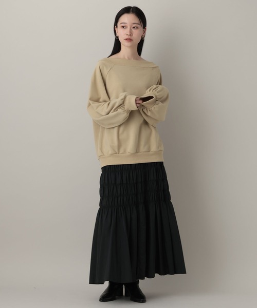 A part by（アパートバイ）の「オフショルルーズスウェット（スウェット・レディース・オフホワイト/ベージュ/チャコールグレー・FREE）」の13枚目の写真