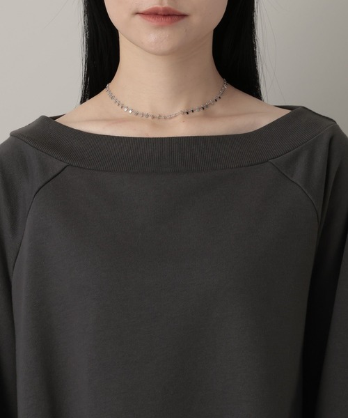 A part by（アパートバイ）の「オフショルルーズスウェット（スウェット・レディース・オフホワイト/ベージュ/チャコールグレー・FREE）」の20枚目の写真