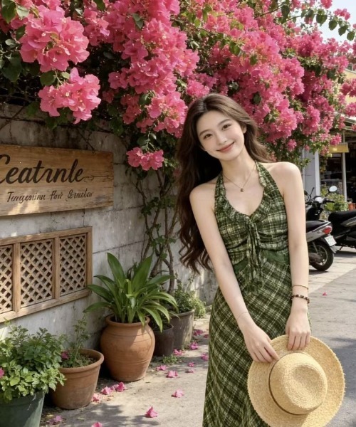Ritzy(リッツィー)の「グリーンウェーブ柄キャミワンピース(ワンピース・レディース・グリーン・M/L/S)」の22枚目の写真