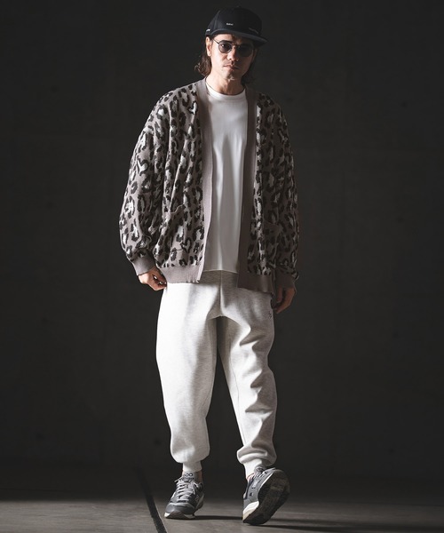 GLIMCLAP（グリムクラップ）の「mcg3764-Leopard Jacquard Knit Cardigan ニットカーディガン(201-013-gls-cg)（カーディガン/ボレロ・メンズ・グレー/ラベンダー/ベージュ/グリーン・L/M/S）」の18枚目の写真