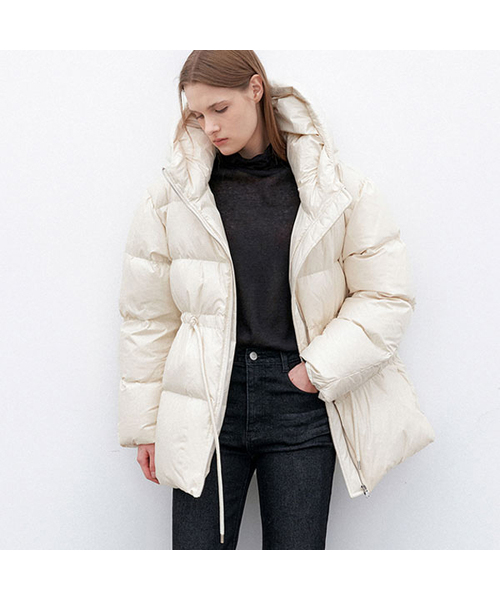 (JP-578)URBAN HOODED STRING DOWN