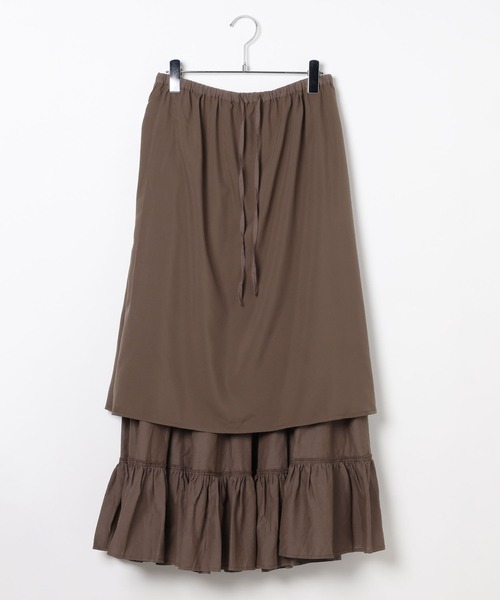 LEPSIM（レプシィム）の「CRティアードスカート　644052（スカート・レディース・ブラック/オフホワイト・FREE）」の9枚目の写真