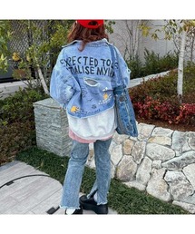 Flugge | ダメージpaintデニムジャケット(デニムジャケット)