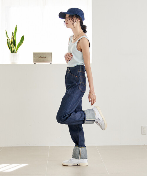 FREAK'S STORE(フリークスストア)の「LEVI'S/リーバイス LEVI'S 1950’S 701 JEANS VINTAGE CLOTHING 1950'S 701 JEANS ORGANIC RIGID(デニムパンツ・レディース・インディゴブルー・26/25/27)」の5枚目の写真