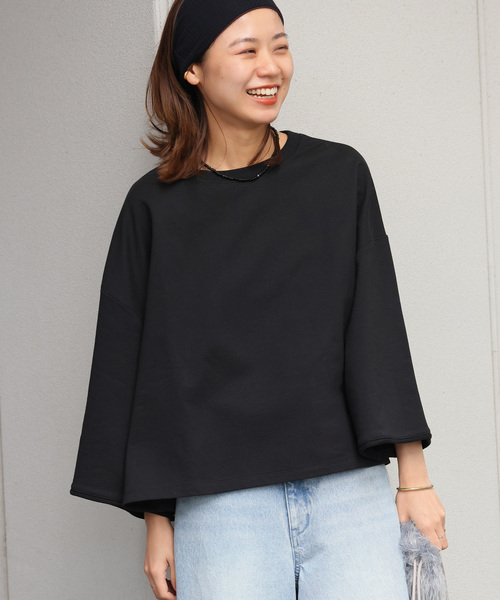 JOURNAL STANDARD relume(ジャーナルスタンダード レリューム)の「《WEB限定追加》バイオミニ裏毛ルーズプルオーバー(Tシャツ/カットソー・レディース・ブラック/チャコールグレー・FREE)」の8枚目の写真