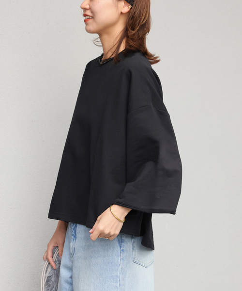 JOURNAL STANDARD relume(ジャーナルスタンダード レリューム)の「《WEB限定追加》バイオミニ裏毛ルーズプルオーバー(Tシャツ/カットソー・レディース・ブラック/チャコールグレー・FREE)」の9枚目の写真