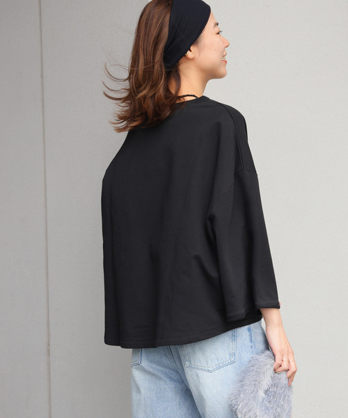 JOURNAL STANDARD relume(ジャーナルスタンダード レリューム)の「《WEB限定追加》バイオミニ裏毛ルーズプルオーバー(Tシャツ/カットソー・レディース・ブラック/チャコールグレー・FREE)」の10枚目の写真