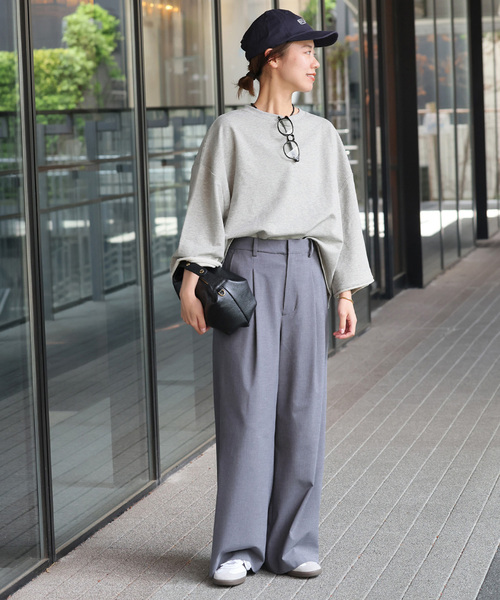 JOURNAL STANDARD relume(ジャーナルスタンダード レリューム)の「《WEB限定追加》バイオミニ裏毛ルーズプルオーバー(Tシャツ/カットソー・レディース・ブラック/チャコールグレー・FREE)」の12枚目の写真