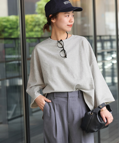 JOURNAL STANDARD relume(ジャーナルスタンダード レリューム)の「《WEB限定追加》バイオミニ裏毛ルーズプルオーバー(Tシャツ/カットソー・レディース・ブラック/チャコールグレー・FREE)」の15枚目の写真