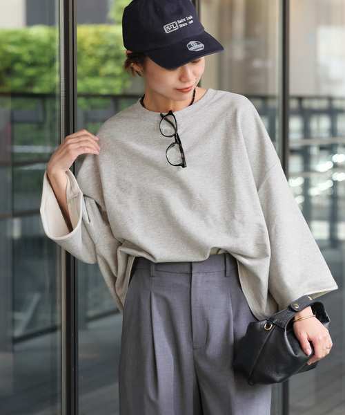 JOURNAL STANDARD relume(ジャーナルスタンダード レリューム)の「《WEB限定追加》バイオミニ裏毛ルーズプルオーバー(Tシャツ/カットソー・レディース・ブラック/チャコールグレー・FREE)」の16枚目の写真