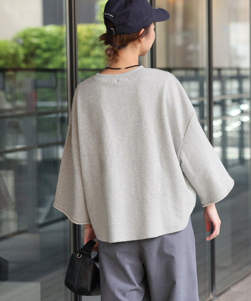 JOURNAL STANDARD relume(ジャーナルスタンダード レリューム)の「《WEB限定追加》バイオミニ裏毛ルーズプルオーバー(Tシャツ/カットソー・レディース・ブラック/チャコールグレー・FREE)」の18枚目の写真