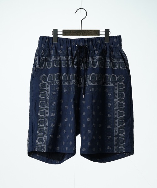 EGO TRIPPING(エゴトリッピング)の「mp14647- VINTAGEBANDANA SHORTS ショートパンツ(626653)(その他パンツ・メンズ・アイボリー/ネイビー系・33/31/29)」の19枚目の写真