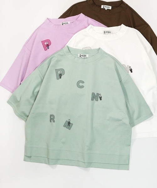 STUDIO PICONE(スタジオピッコーネ)の「オーガンジー刺繍UVプルオーバー(Tシャツ/カットソー・レディース・ホワイト/ライトグリーン/ブラウン/ライトパープル・LL/L/M)」の4枚目の写真