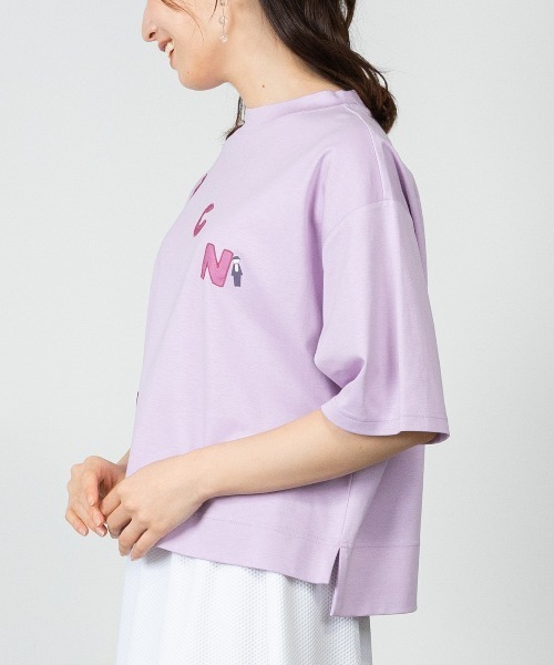 STUDIO PICONE(スタジオピッコーネ)の「オーガンジー刺繍UVプルオーバー(Tシャツ/カットソー・レディース・ホワイト/ライトグリーン/ブラウン/ライトパープル・LL/L/M)」の9枚目の写真