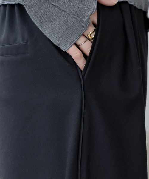 slattgir(スラットジール)の「高身長 パイピングデザインワイドパンツ(トールサイズ)Essenave(その他パンツ・レディース・ベージュ/ブラック・TM/TL/TLL/T3L)」の13枚目の写真