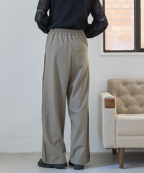 slattgir(スラットジール)の「高身長 パイピングデザインワイドパンツ(トールサイズ)Essenave(その他パンツ・レディース・ベージュ/ブラック・TM/TL/TLL/T3L)」の17枚目の写真