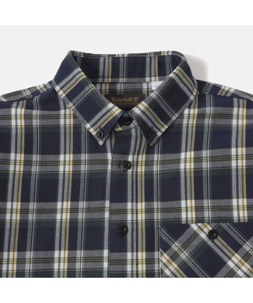 Timberland（ティンバーランド）の「【TOKYO DESIGN COLLECTIVE】ヤーン ダイ プレイド 長袖 シャツ ユニセックス（シャツ/ブラウス・メンズ・ダークラベンダー・LARGE/MEDIUM/SMALL/X-LARGE/XX-LARGE）」の4枚目の写真