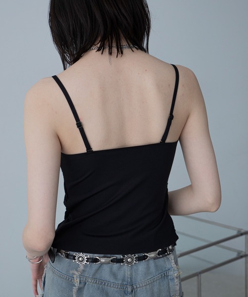 VACANCY（ヴァカンシー）の「コルセットライクレースキャミソール/カップ付きインナー（キャミソール・レディース・ホワイト/ブラック・MEDIUM）」の5枚目の写真