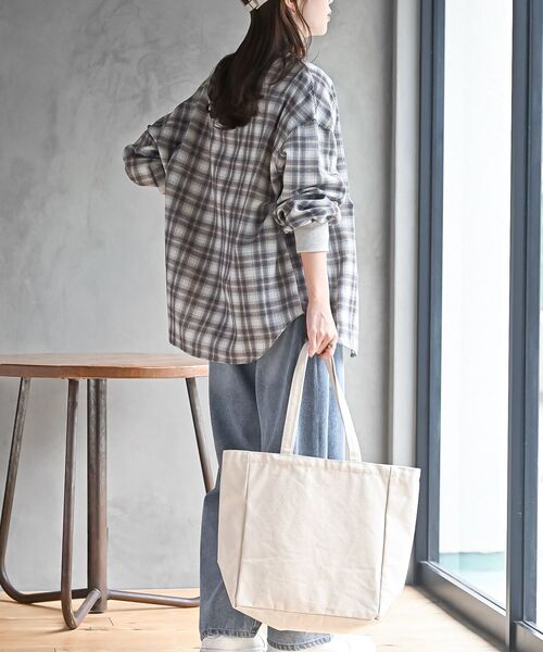 rps（アールピーエス）の「リブ使いバンドカラーチェックシャツ（シャツ/ブラウス・レディース・ブラウン/ブラック・フリー）」の13枚目の写真