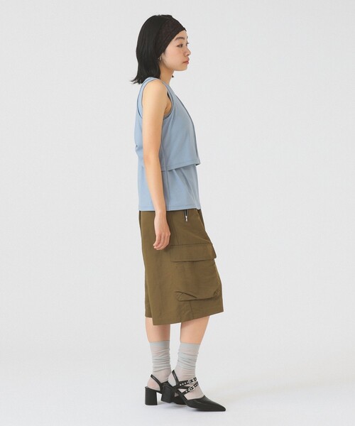 Ray BEAMS（レイビームス）の「【8/6 再値下げ】カットアウト レイヤード ノースリーブ（Tシャツ/カットソー・レディース・ライトブルー/チャコールグレー・ONE SIZE）」の8枚目の写真