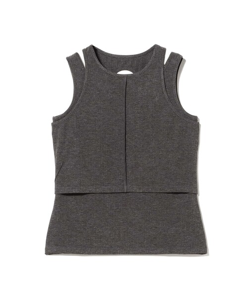 Ray BEAMS（レイビームス）の「【8/6 再値下げ】カットアウト レイヤード ノースリーブ（Tシャツ/カットソー・レディース・ライトブルー/チャコールグレー・ONE SIZE）」の11枚目の写真