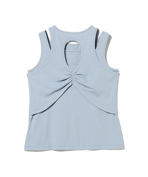 Ray BEAMS（レイビームス）の「【8/6 再値下げ】カットアウト レイヤード ノースリーブ（Tシャツ/カットソー・レディース・ライトブルー/チャコールグレー・ONE SIZE）」の17枚目の写真