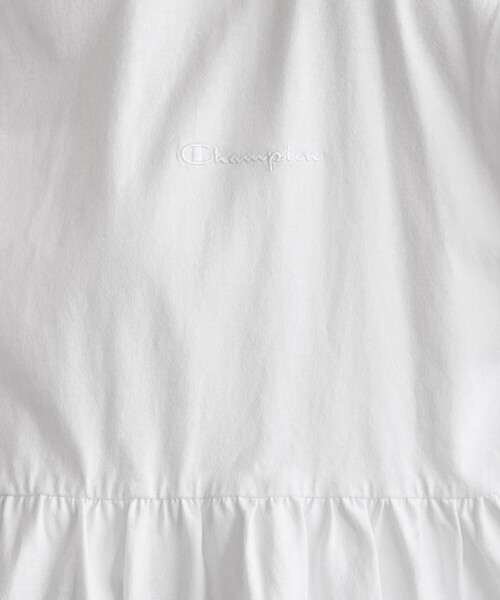 FREAK'S STORE(フリークスストア)の「限定展開 Champion × FREAK'S STORE/チャンピオン 別注 ギャザー切り替え チュニック(Tシャツ/カットソー・レディース・オフホワイト/ブラック/ライトグレー/グリーン/ネイビー・フリ-)」の20枚目の写真