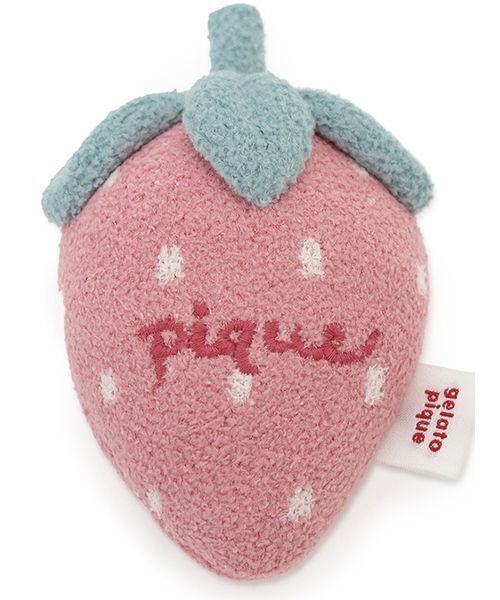 gelato pique（ジェラートピケ）の「【BABY】エアリーモコストロベリーラトル（その他ベビー用品・キッズ・ピンク・F）」の4枚目の写真