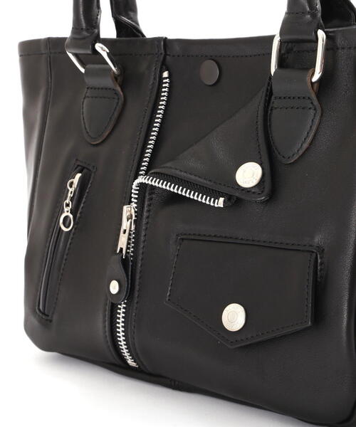 schott（ショット）の「Schott(ショット) MINI RIDERS TOTE BAG/ミニ ライダース トートバッグ（トートバッグ・メンズ・ブラック・F）」の6枚目の写真