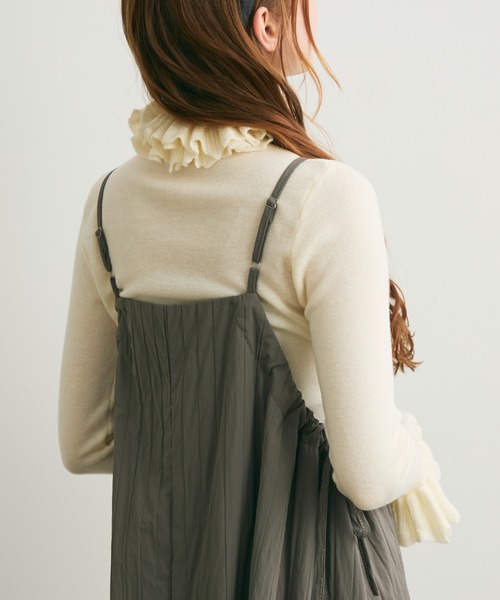 Crisp（クリスプ）の「サイドリボンステッチキャミワンピース（ワンピース・レディース・グレー/アイボリー・FREE）」の16枚目の写真