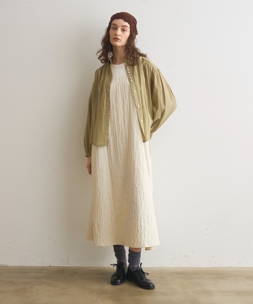 Crisp（クリスプ）の「サイドリボンステッチキャミワンピース（ワンピース・レディース・グレー/アイボリー・FREE）」の18枚目の写真