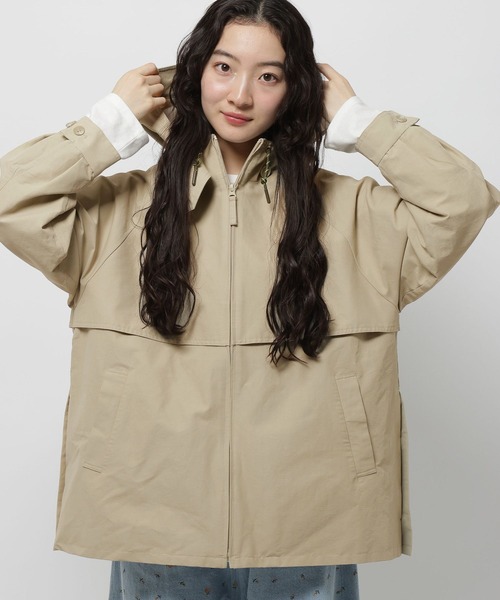 niko and...（ニコアンド）の「ヨーク付きマウンテンパーカ（マウンテンパーカー・レディース・ベージュ/ネイビー・FREE）」の9枚目の写真