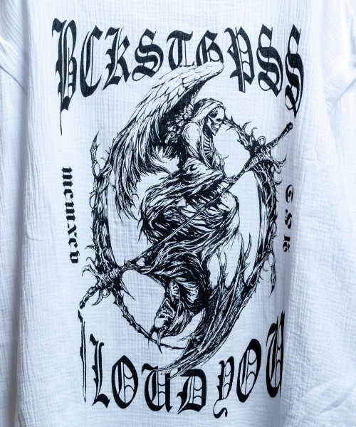 BACKSTAGE PASS（バックステージパス）の「DUALITY(デュアリティー)ロゴプリント オーバーサイズ ロンT（Tシャツ/カットソー・メンズ・ブラック/ホワイト・FREE）」の5枚目の写真