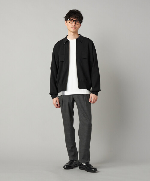COMME CA MEN(コムサメン)の「オーバーサイズ ニットブルゾン(カーディガン/ボレロ・メンズ・グレー/ブラック・M/L)」の8枚目の写真