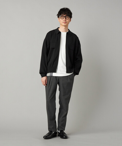 COMME CA MEN(コムサメン)の「オーバーサイズ ニットブルゾン(カーディガン/ボレロ・メンズ・グレー/ブラック・M/L)」の10枚目の写真
