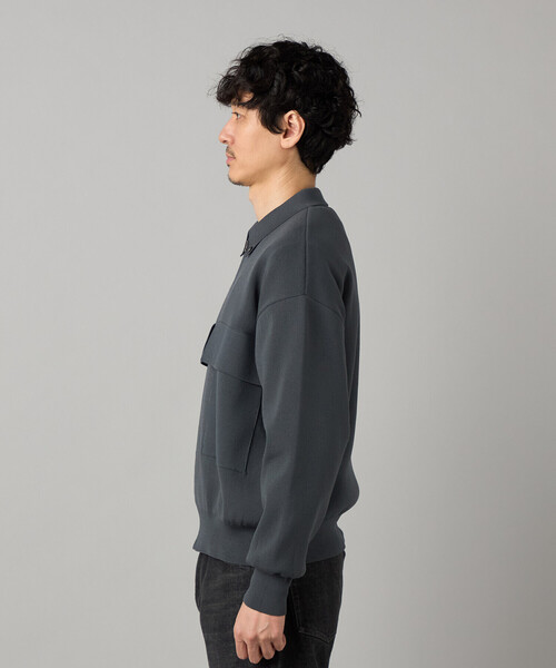 COMME CA MEN(コムサメン)の「オーバーサイズ ニットブルゾン(カーディガン/ボレロ・メンズ・グレー/ブラック・M/L)」の15枚目の写真