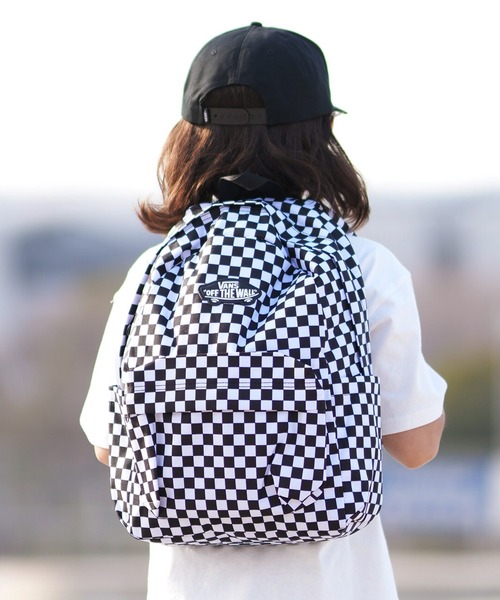 VANS(バンズ)の「VANS/バンズ OS Grom Check Bkpk キッズ バック VN000J3KY28(バックパック/リュック・キッズ・ブラック×ホワイト・ONE)」の1枚目の写真