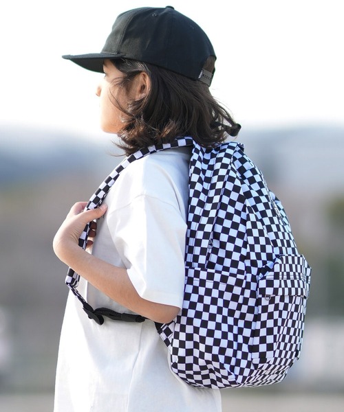 VANS(バンズ)の「VANS/バンズ OS Grom Check Bkpk キッズ バック VN000J3KY28(バックパック/リュック・キッズ・ブラック×ホワイト・ONE)」の8枚目の写真