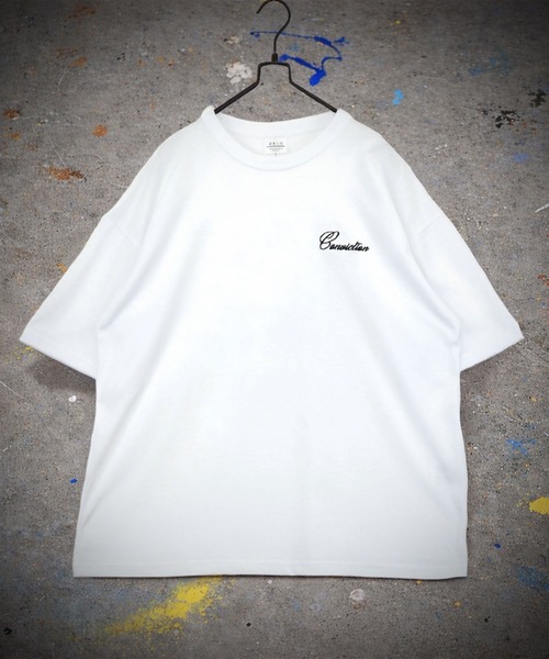 Burner(バーナー)の「【GROOVY STORE】WIDE Crew Neck T-Shirt ワンポイントロゴ刺繍(Tシャツ/カットソー・メンズ・ダークグリーン/ブラウン系その他/ブラック/ホワイト系2/杢グレー/ブラック系4/ブラック系2/ホワイト系3/スミクロ/ブラック系3/ライトブラック/ホワイト・M/L/LL)」の2枚目の写真