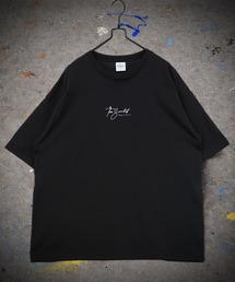 【GROOVY STORE】WIDE Crew Neck T-Shirt ワンポイントロゴ刺繍