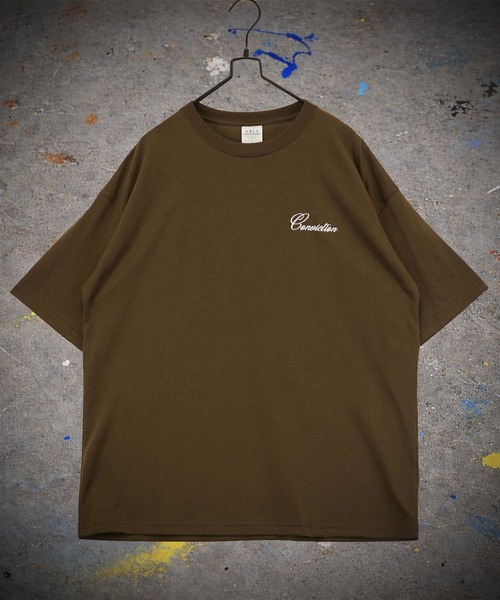 Burner(バーナー)の「【GROOVY STORE】WIDE Crew Neck T-Shirt ワンポイントロゴ刺繍(Tシャツ/カットソー・メンズ・ダークグリーン/ブラウン系その他/ブラック/ホワイト系2/杢グレー/ブラック系4/ブラック系2/ホワイト系3/スミクロ/ブラック系3/ライトブラック/ホワイト・M/L/LL)」の11枚目の写真